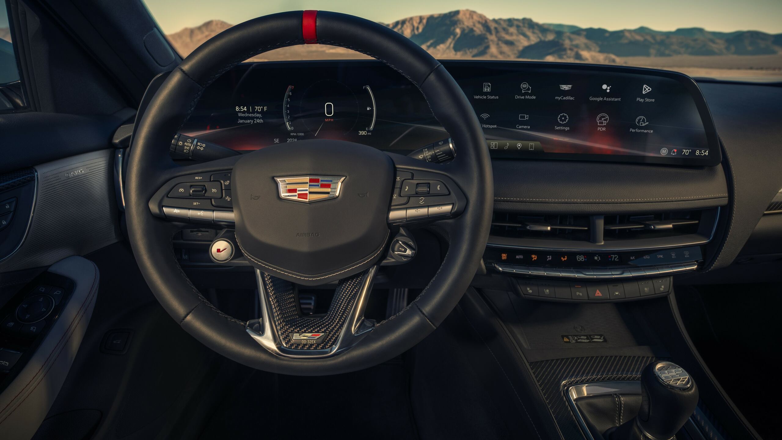 The Interior View Of A Cadillac CT5-V Blackwing Featuring A 33-Inch Diagonal LED Color Touchscreen display.