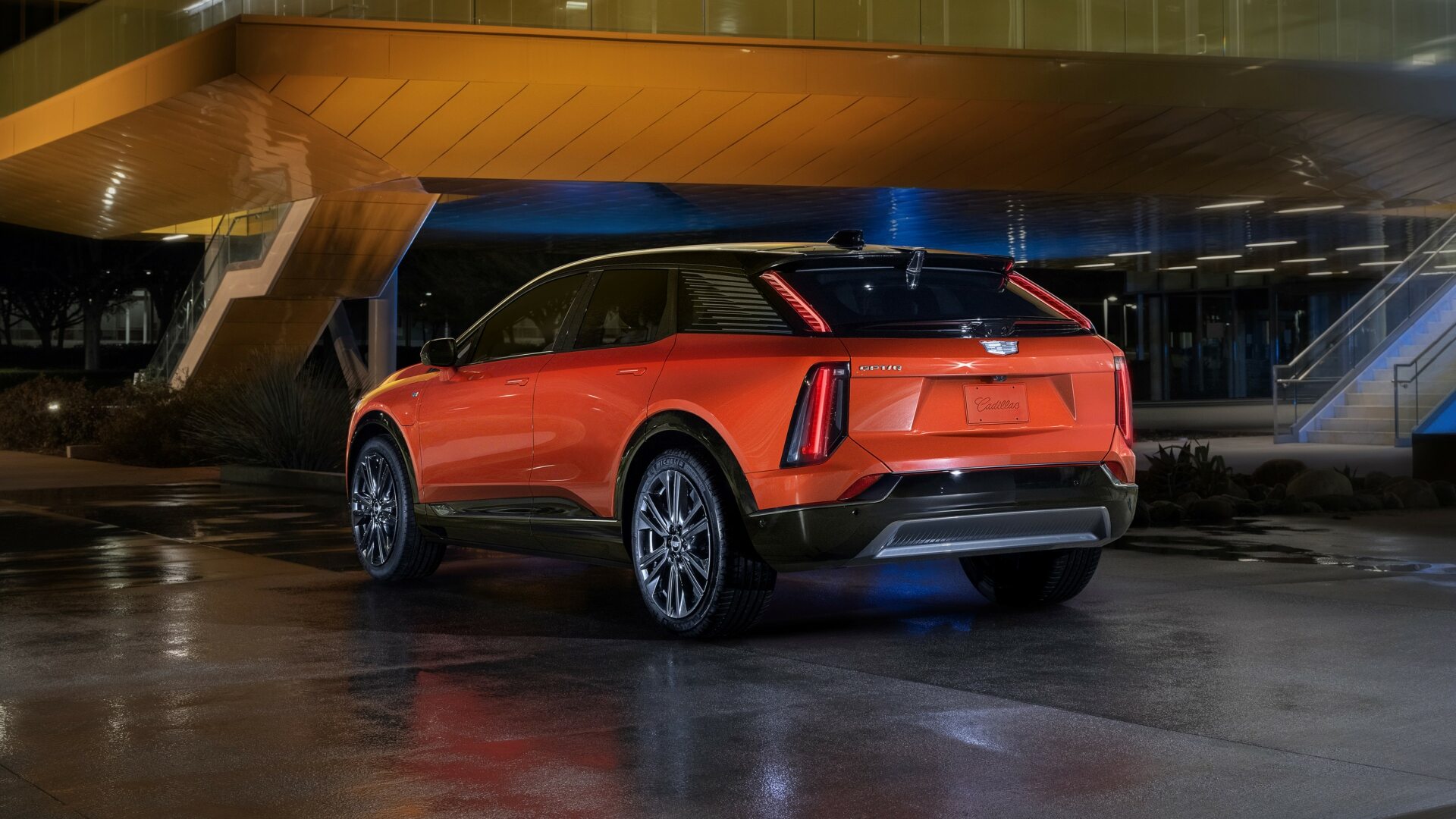 The Rear And Side Profiles Of The 2025 Cadillac Optiq (Credits: Cadillac Pressroom)