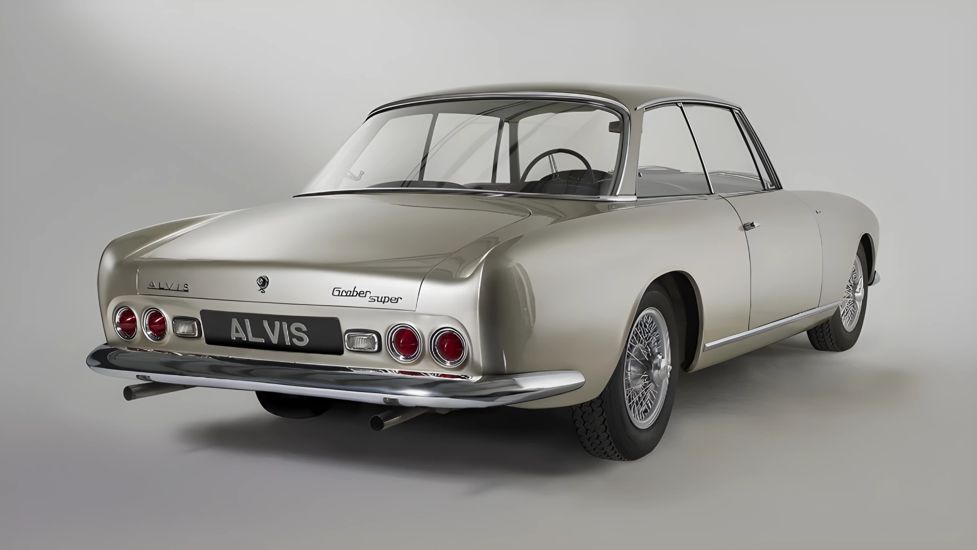 The Rear And Side Profiles Of The Alvis Graber Super Coupe