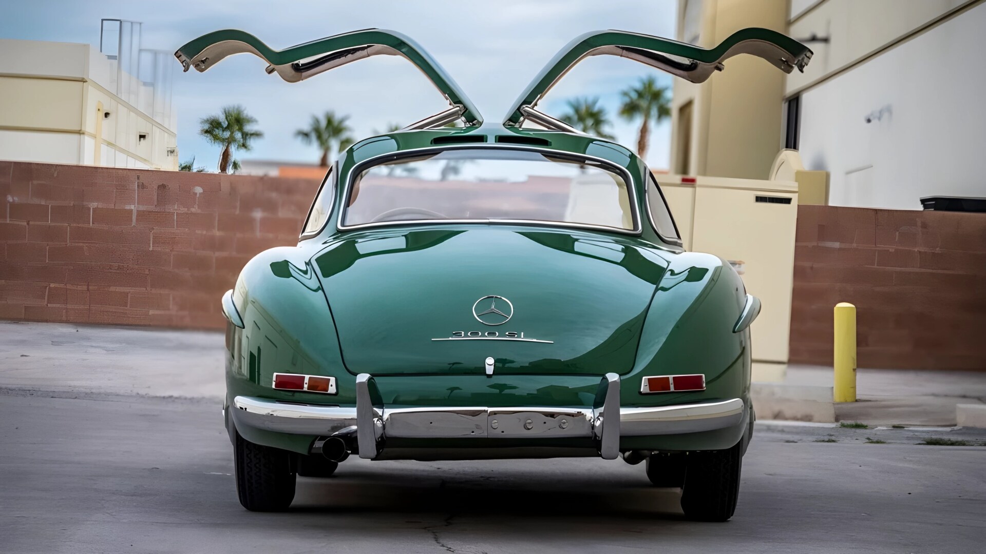 The Rear Profile Of The 1955 Mercedes-Benz 300SL Gullwing