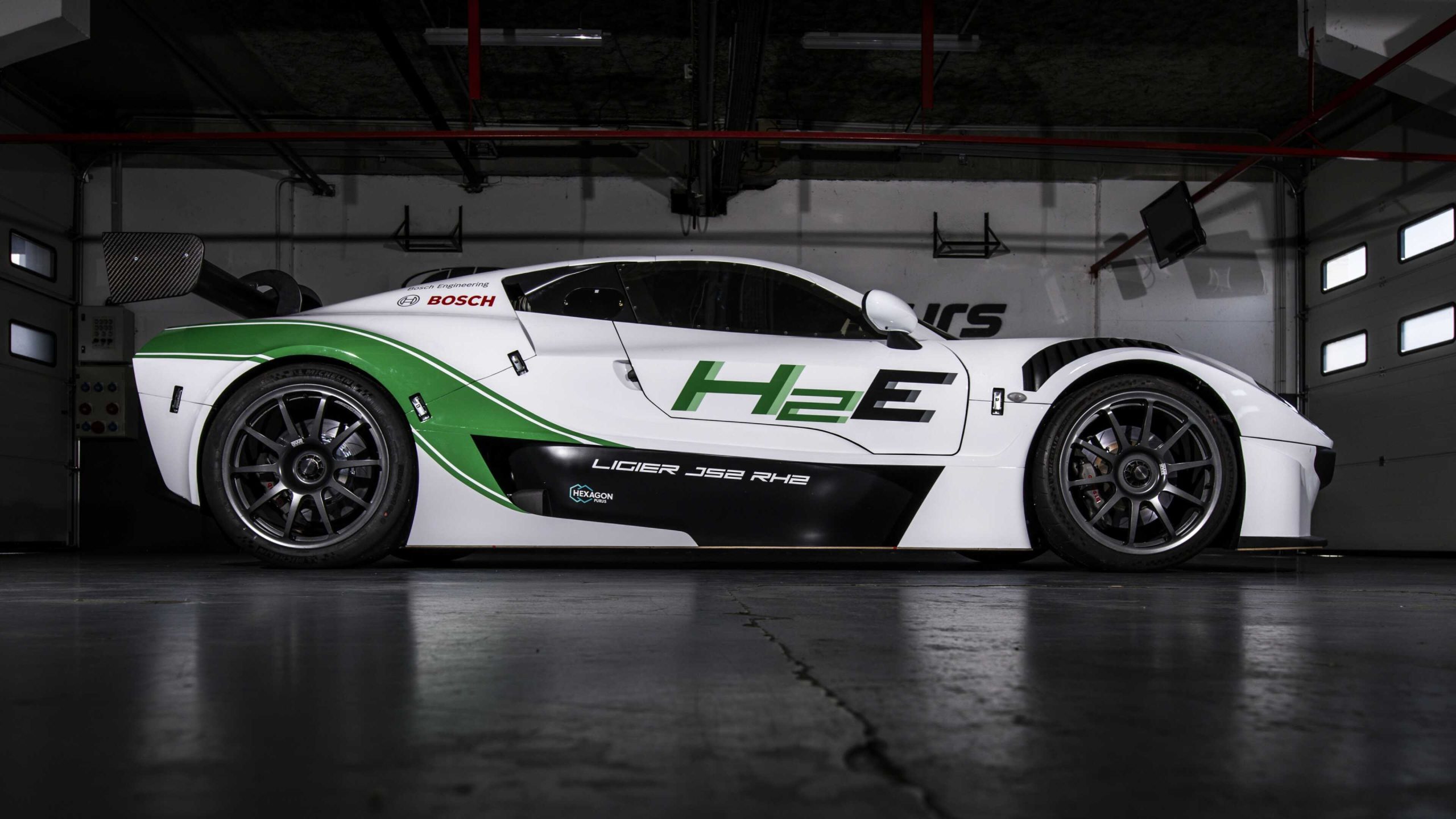 The Side Profile Of The Ligier JS2 RH2 Hydrogen Power Race Car
