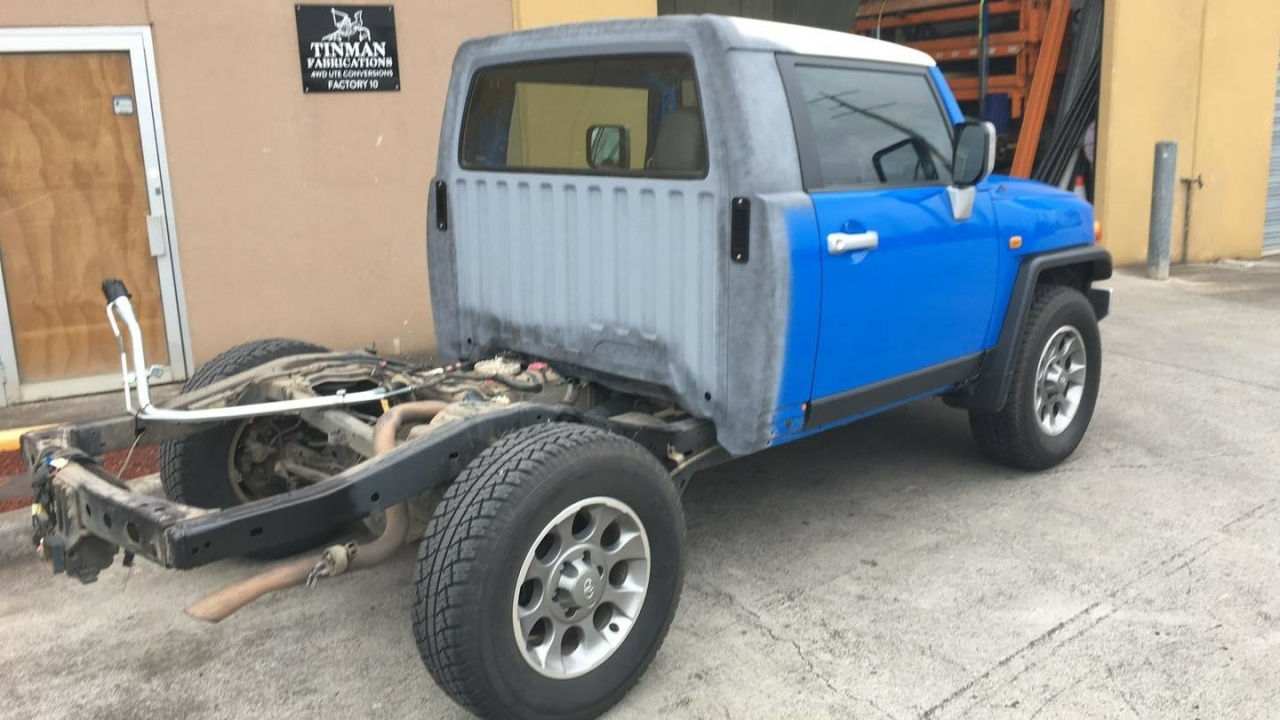 The Tinman Fabrications FJ Cruiser With The Cargo Bed Removed (Credits Tinman Fabrications Facebook Page)