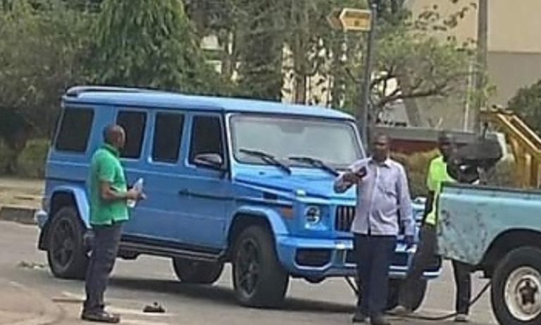 Towing Attempt on Alleged Dino Melaye-Owned Armored G63 Limousine Raises Speculation