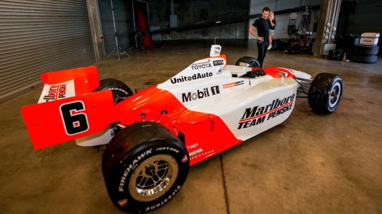 Simon Pagenaud Takes the Wheel of Gil de Ferran's 2003 Indy 500 Champion Car at IMS