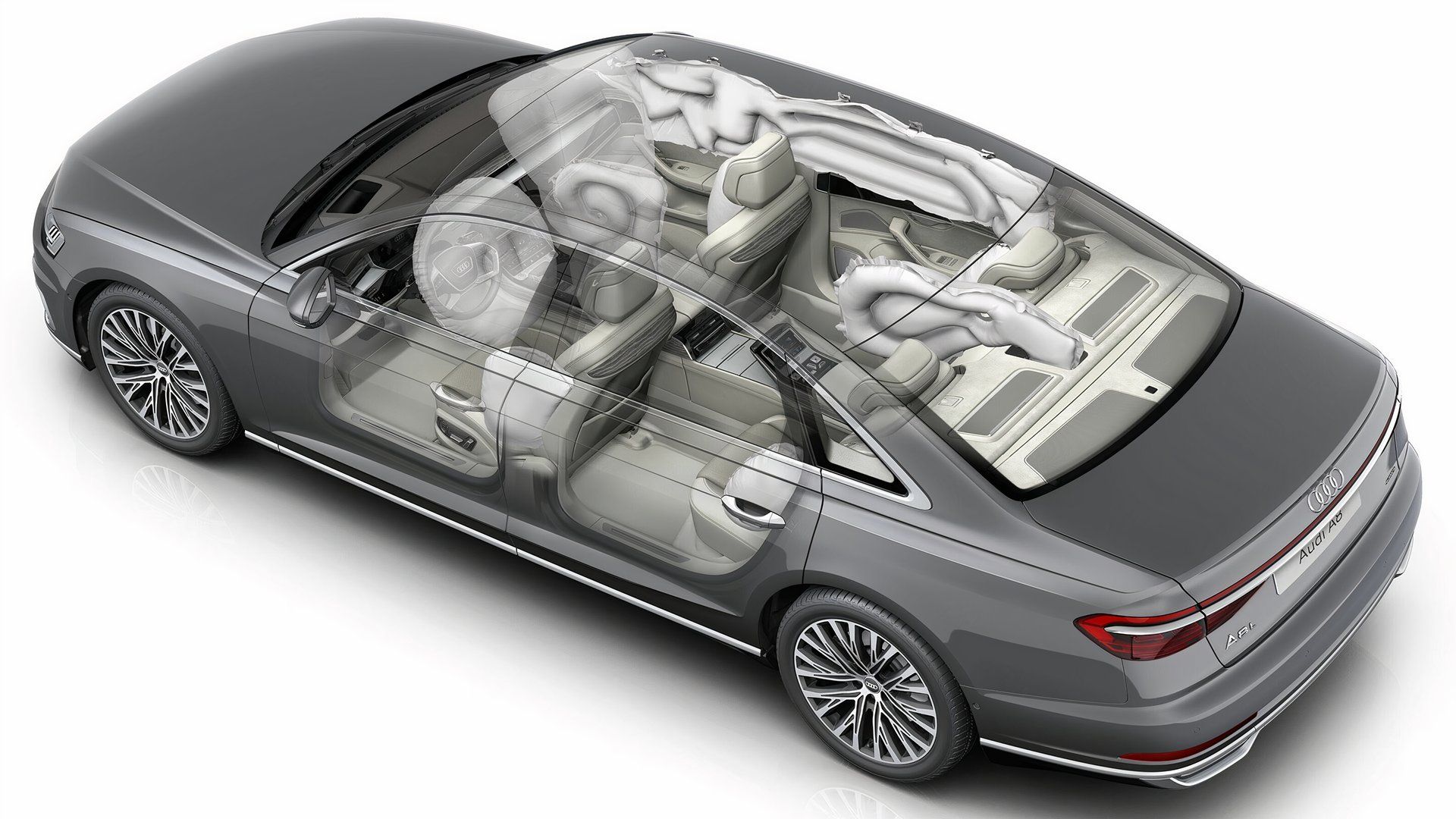 Audi's hi-tech Airbags System (Via Audi)