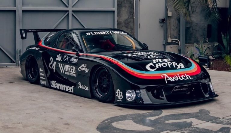 Liberty Walk Transforms Mazda RX-7 into a Widebody Masterpiece for the Wired Music Festival 2024