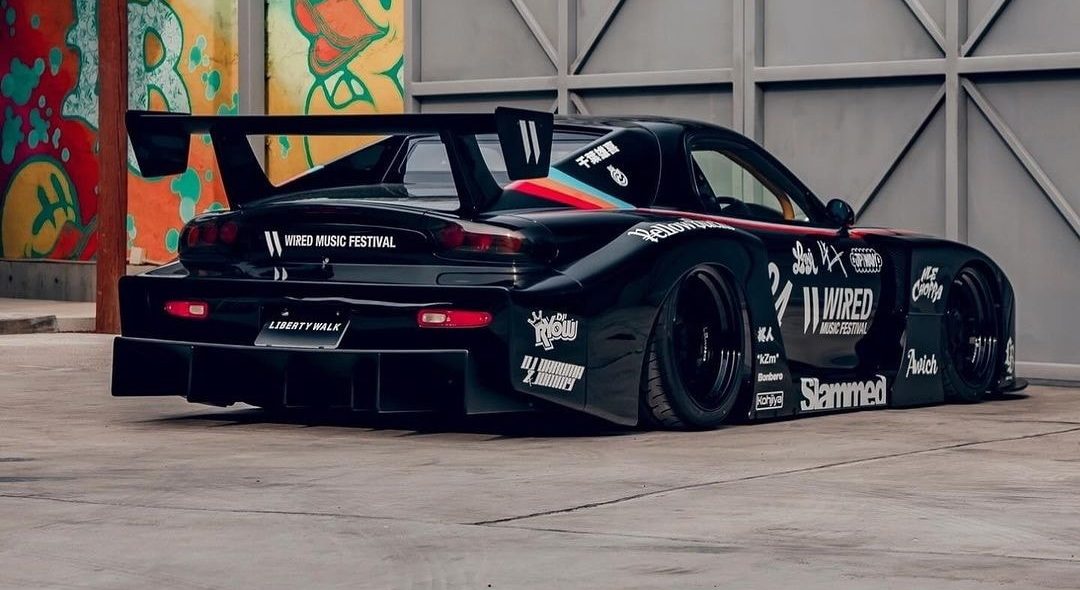 Liberty Walk Transforms Mazda RX-7 into a Widebody Masterpiece for the Wired Music Festival 2024