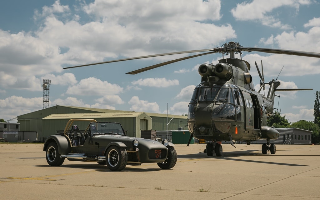 Unique Caterham Seven 360R Honors RAF Puma HC2 Helicopter