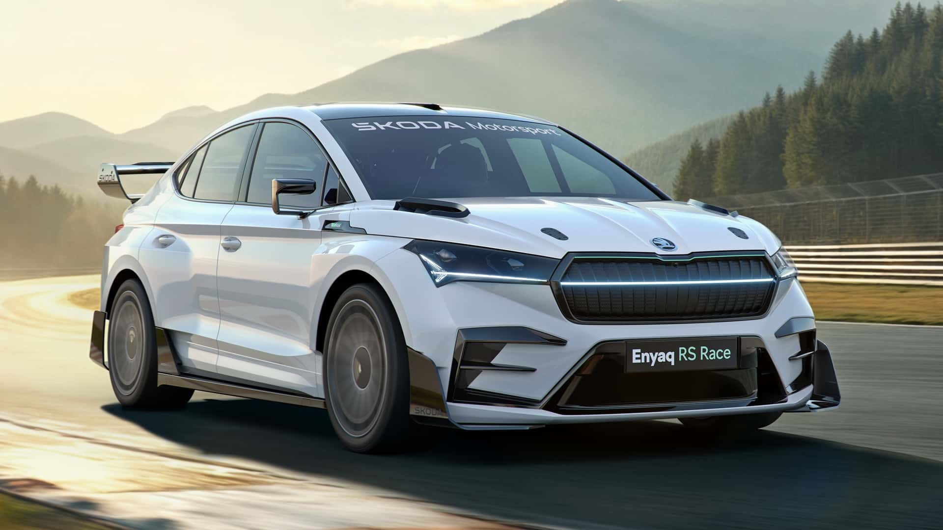 Skoda Transforms Enyaq Into Race Ready Electric Crossover with RS Race Edition