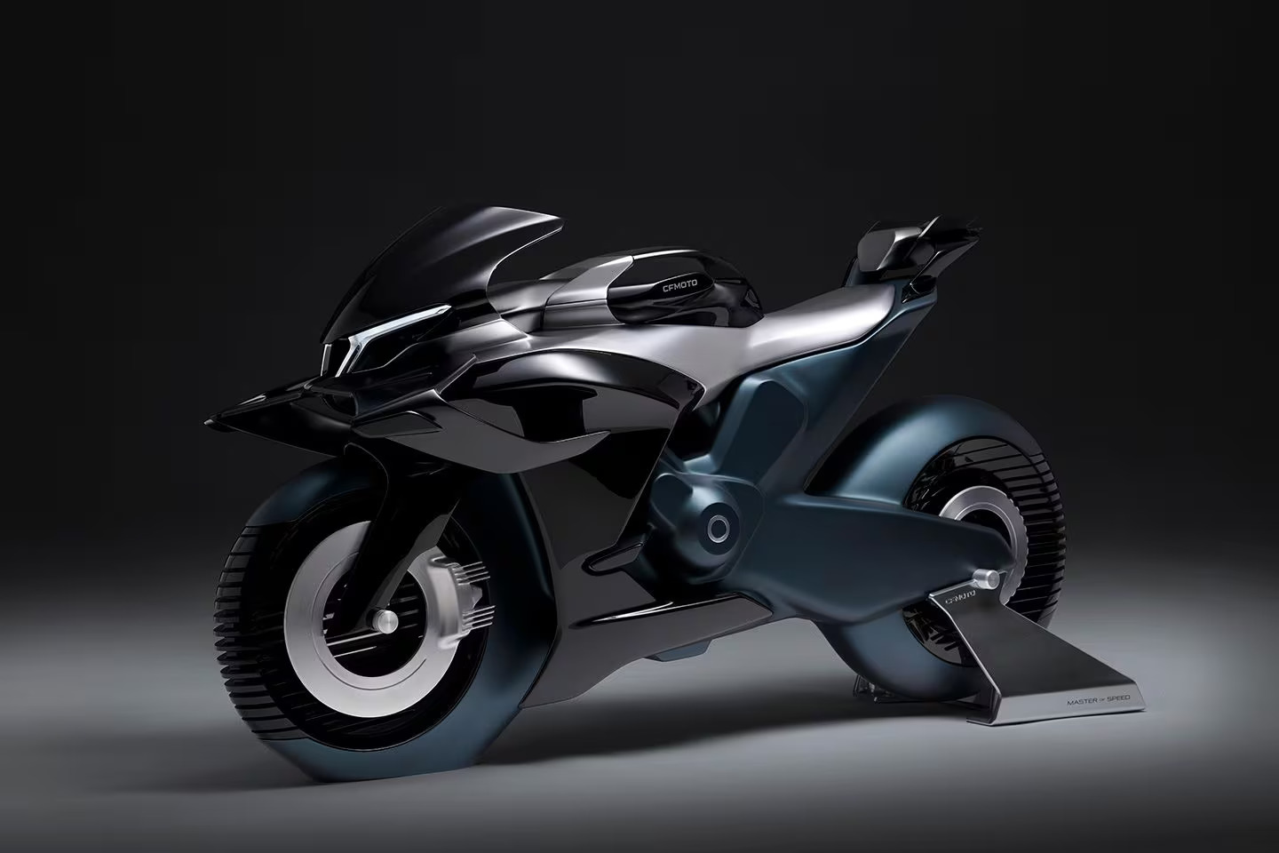 CFMoto Teases V 4 Superbike with 209 Horsepower and Master of Speed Sculpture