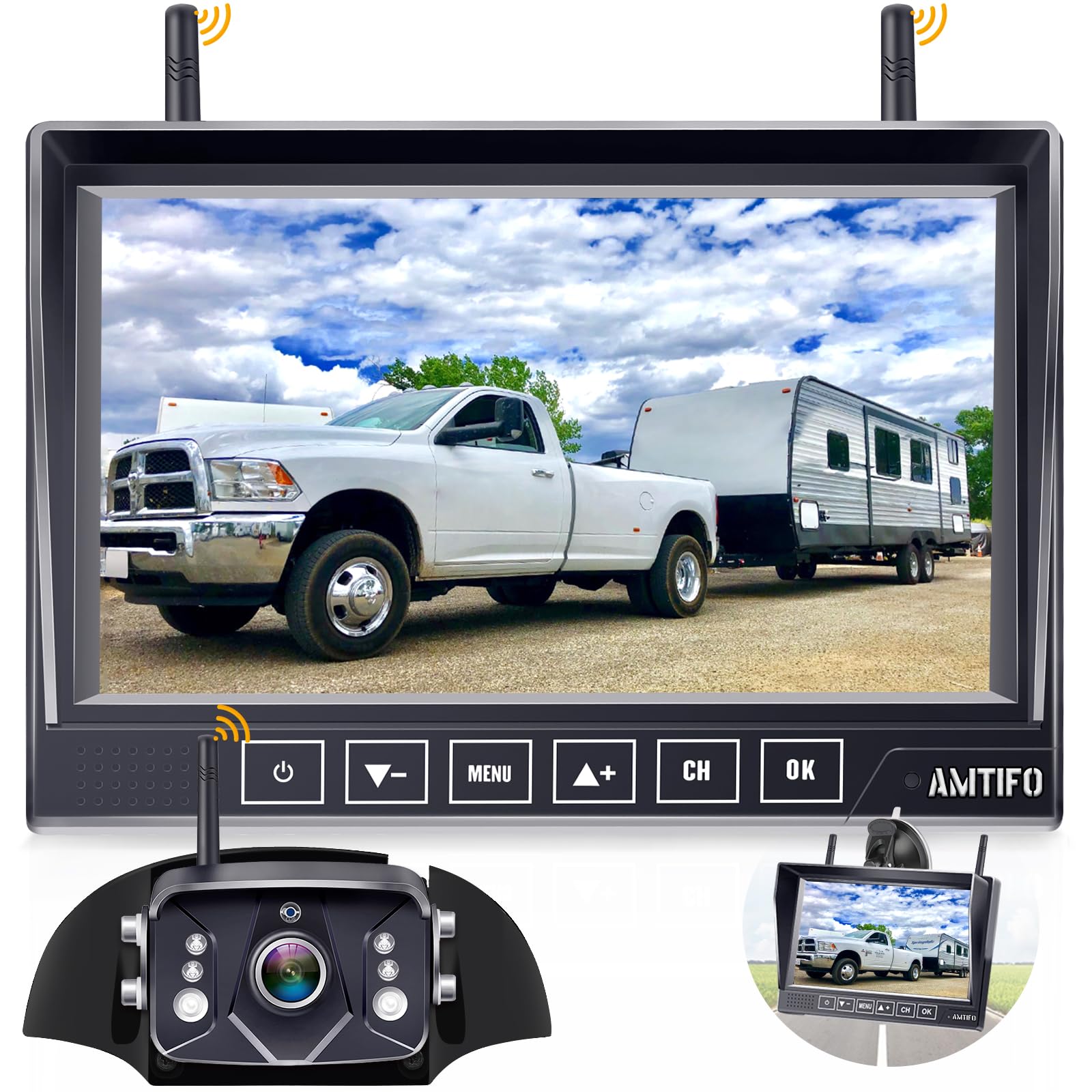 Amtifo Digital Wireless Backup Camera and 7” Monitor