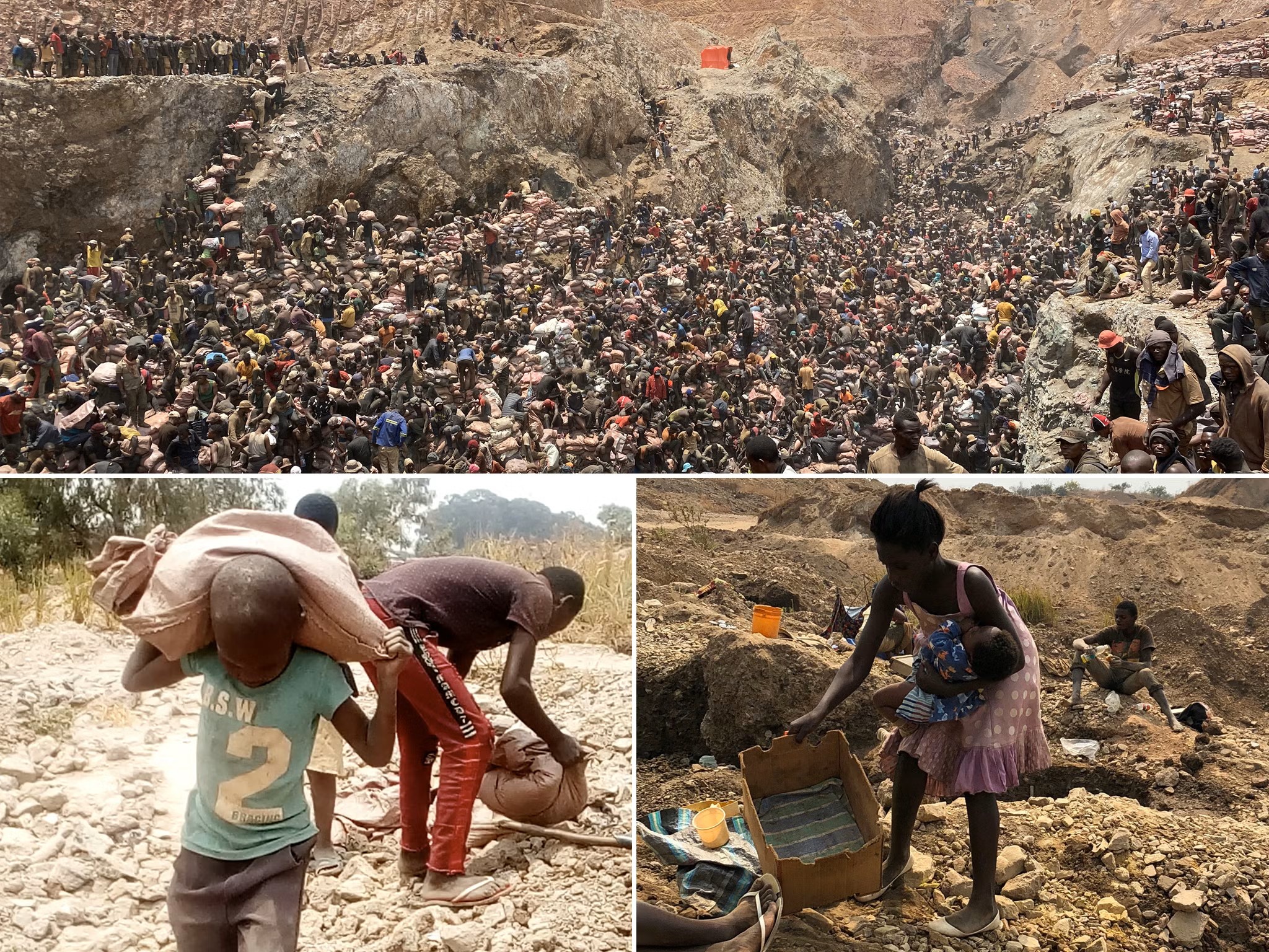 Child labor in the Democratic Republic of Congo (DRC), which supplies over 60% of the world's cobalt