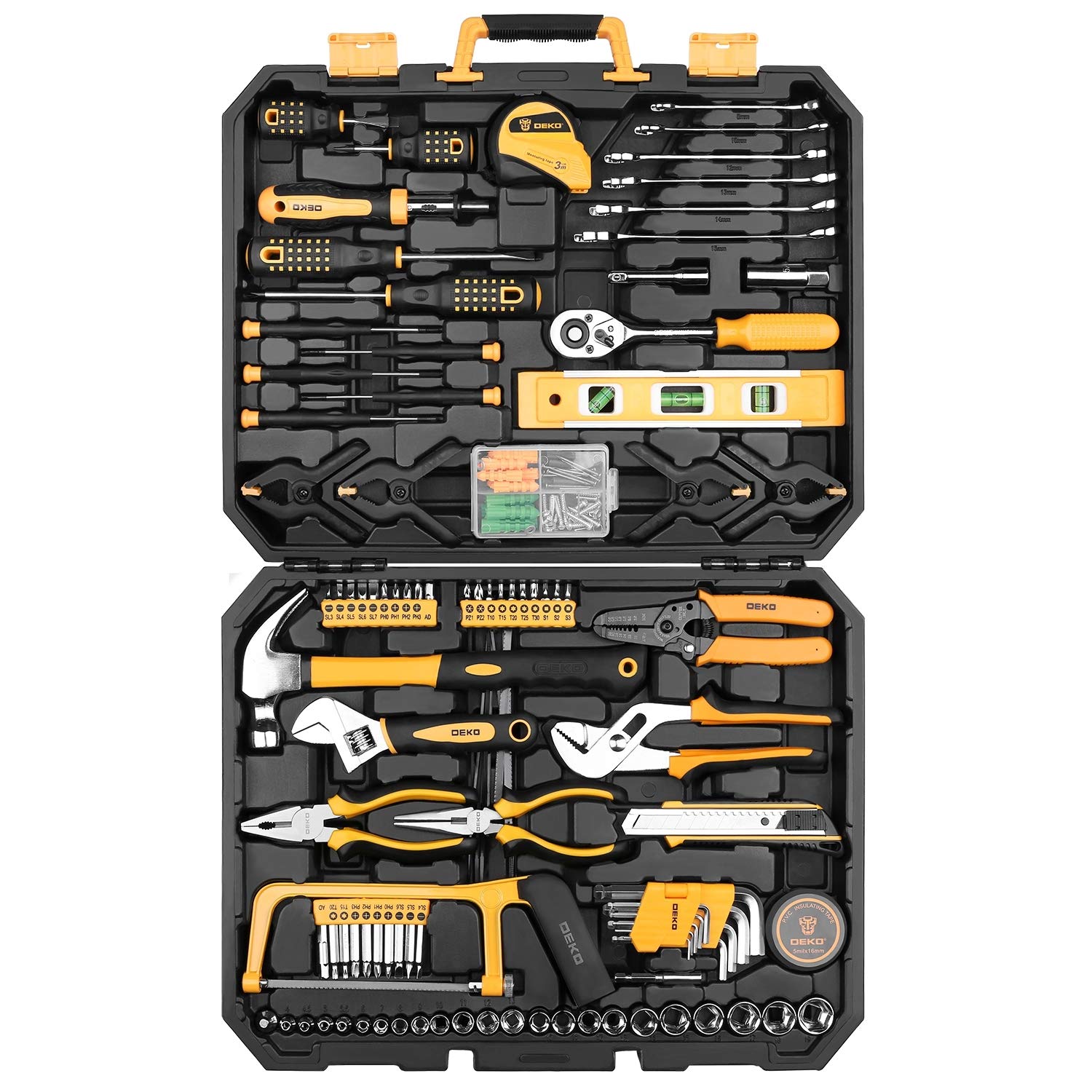 DEKOPRO 228 Piece Socket Wrench Auto Repair Tool Combination Package