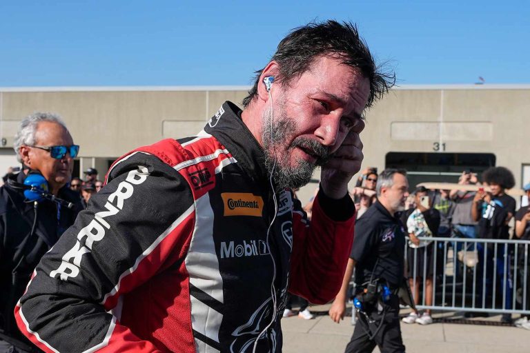 Keanu Reeves Takes the Wheel in His Professional Racing Debut