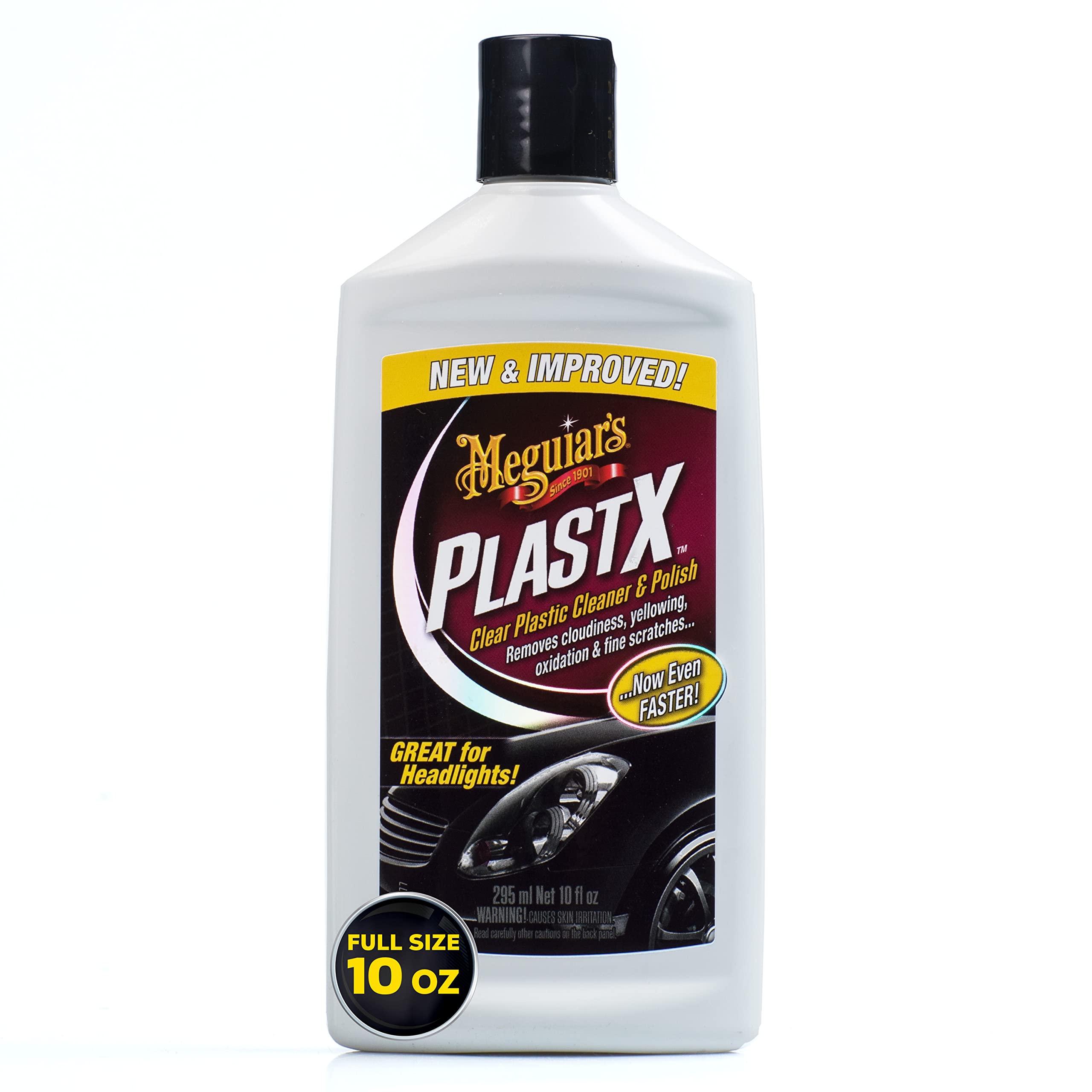 Meguiar's G12310 PlastX Clear Plastic Cleaner & Polish, 10 Oz