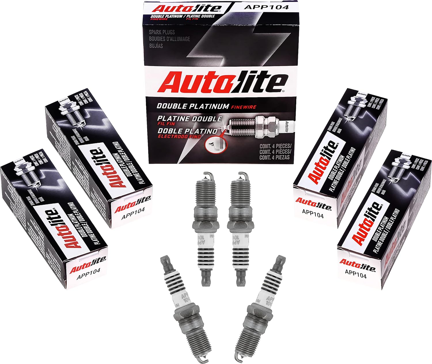 Autolite APP104 Double Platinum Spark Plugs