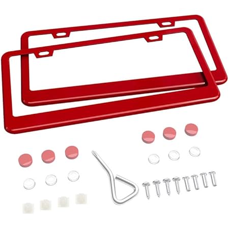 Ohuhu Matte Aluminum License Plate Frame