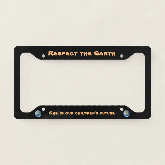 Personalized Planet Custom License Plate Frame