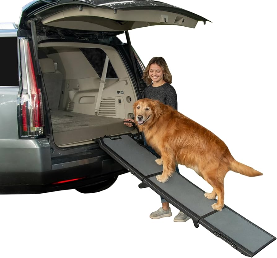 Pet Gear Reflective Extra Wide Foldable Dog Car Ramp