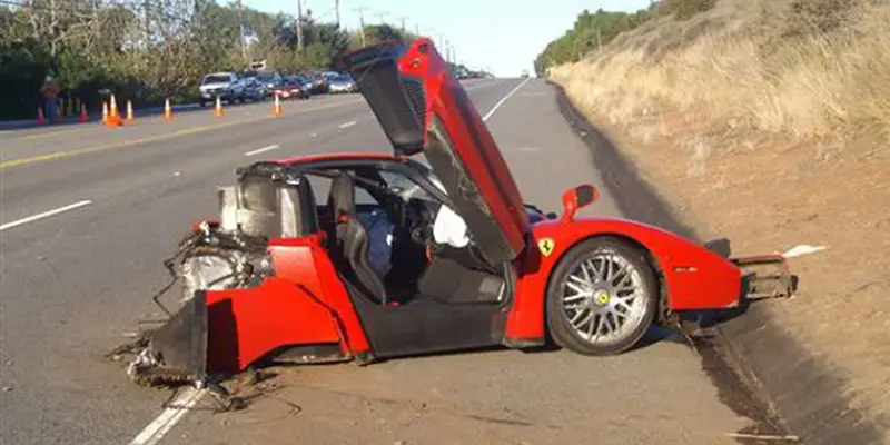 Ferrari Enzo Wrecked in Malibu