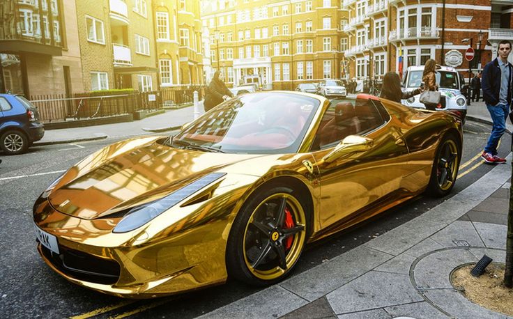 Gold Plated Ferrari 458 Italia