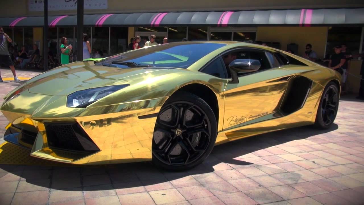 Gold Plated Lamborghini Aventador