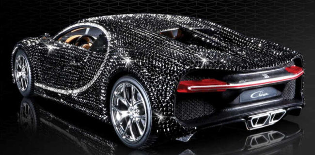 Swarovski Crystal Covered Bugatti Bburago