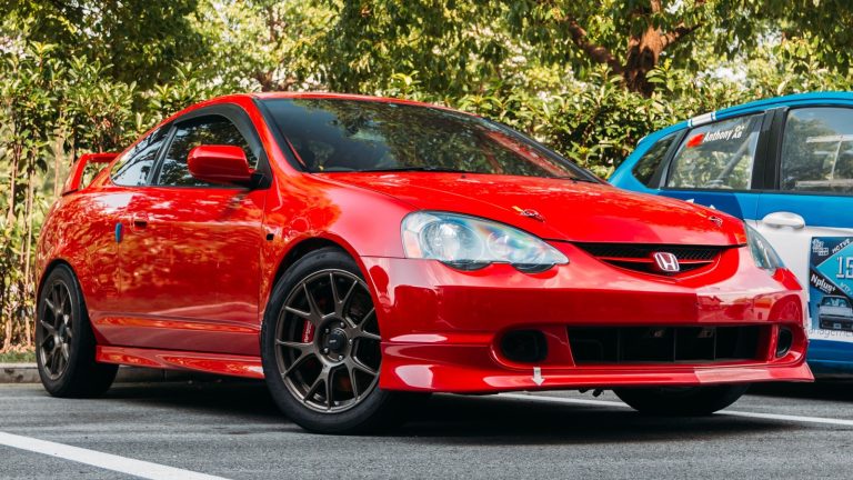 Shanghai,,China ,July,2,2022:,A,Red,Honda,Integra,Type r?dc5?,Sportcar