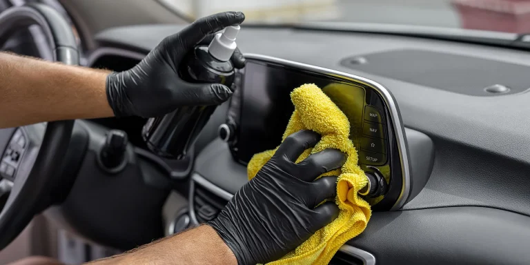 cleaning the inside of a car