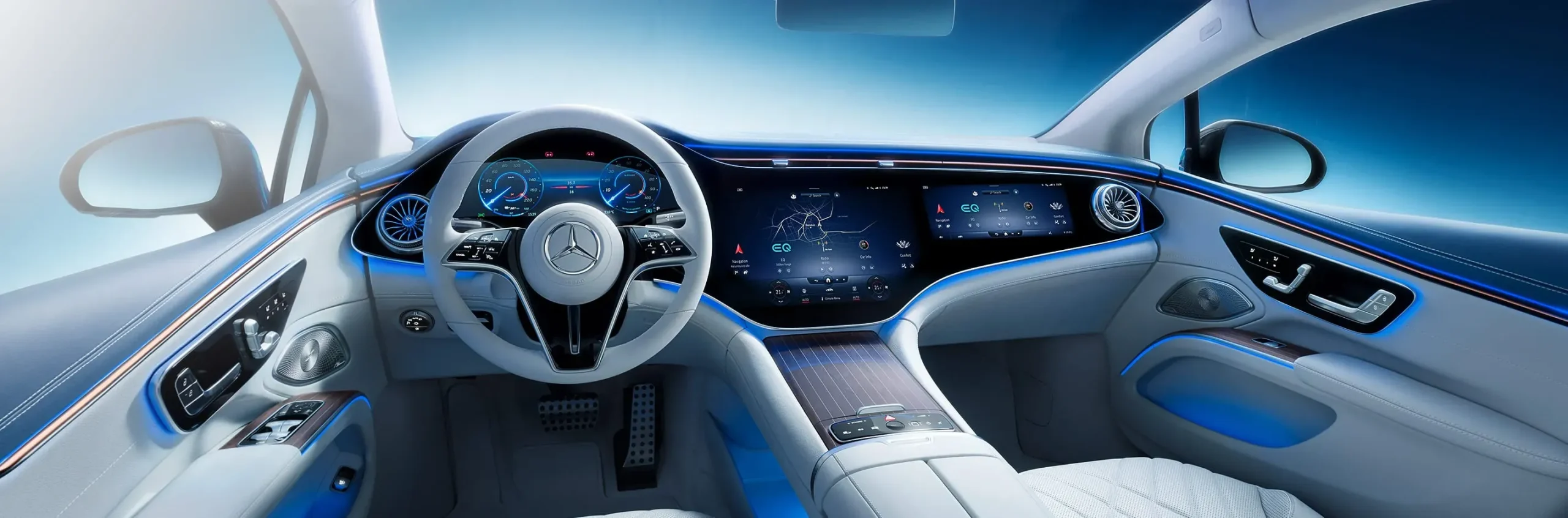 Mercedes Benz EQS 580 with Hyperscreen and AI Driven Personalization