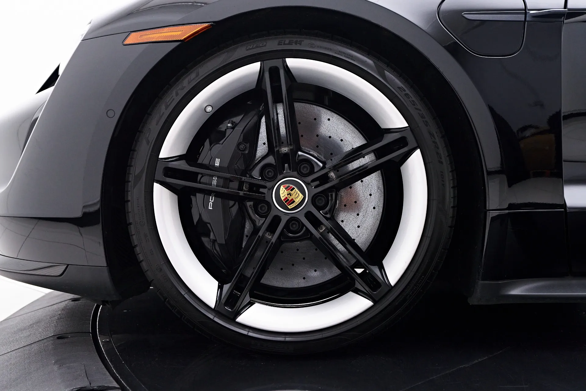 Porsche Taycan Turbo S with High Capacity Carbon Ceramic Brakes and Integrated Energy Recovery