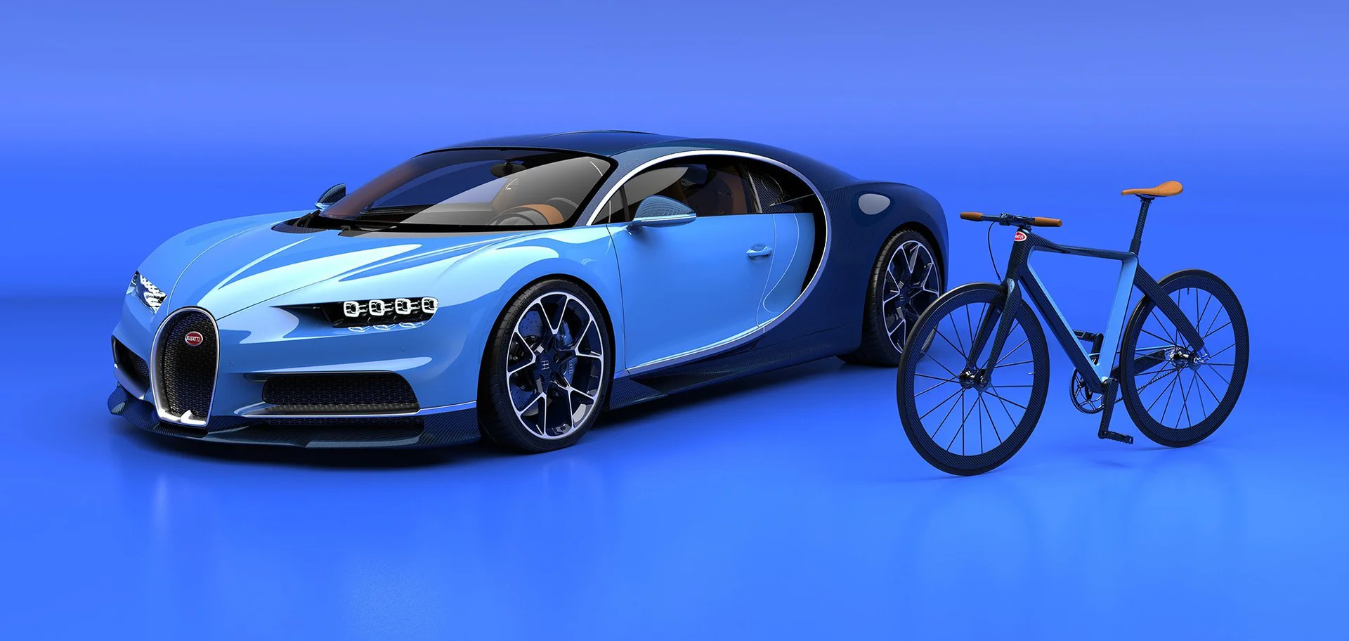 Bugatti Chiron and the Bugatti PG X Carbon Bicycle Bugatti Chiron and the Bugatti PG X Carbon Bicycle