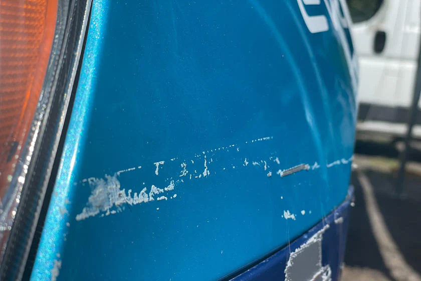 Decal Residue or Unusual Paint Patches on the Body