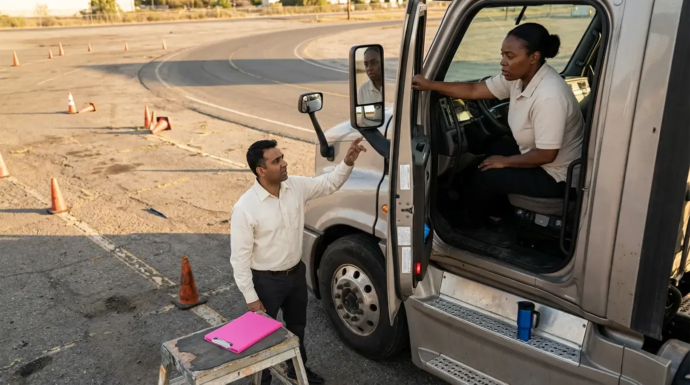 Professional truck driver training session Professional truck driver training session