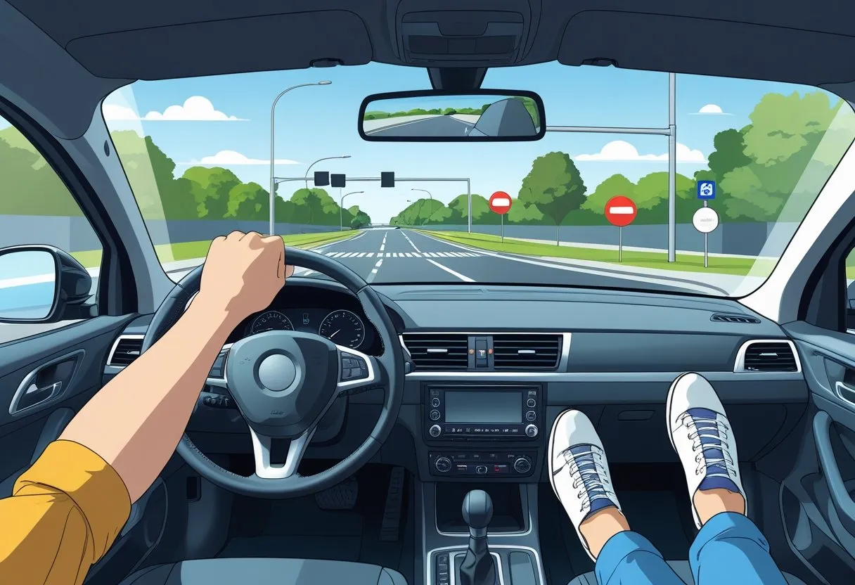 View from the driver's seat View from the driver's seat