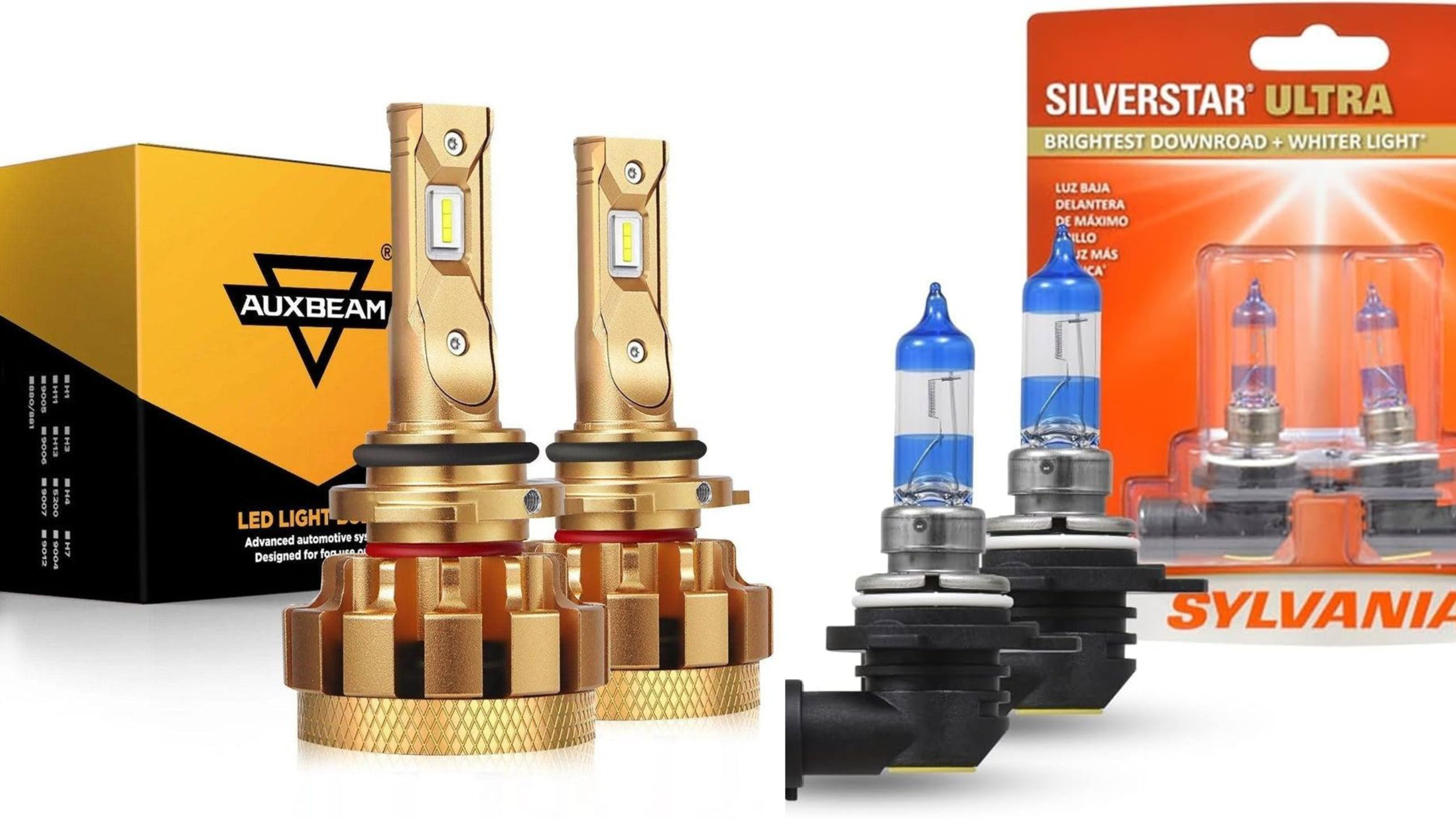 6 High Beam Headlights for Rural US Roads vs 6 Dim Halogen Relics