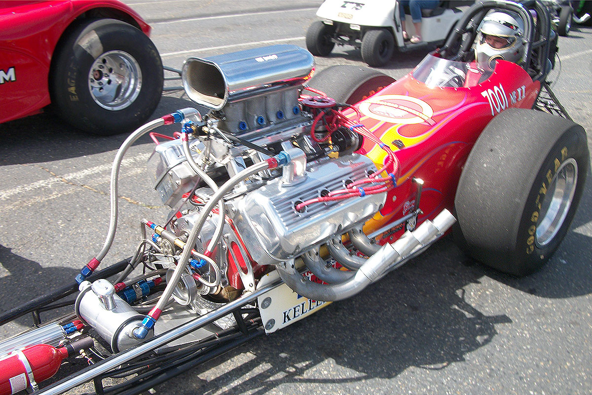 A front engine Top Fuel dragster