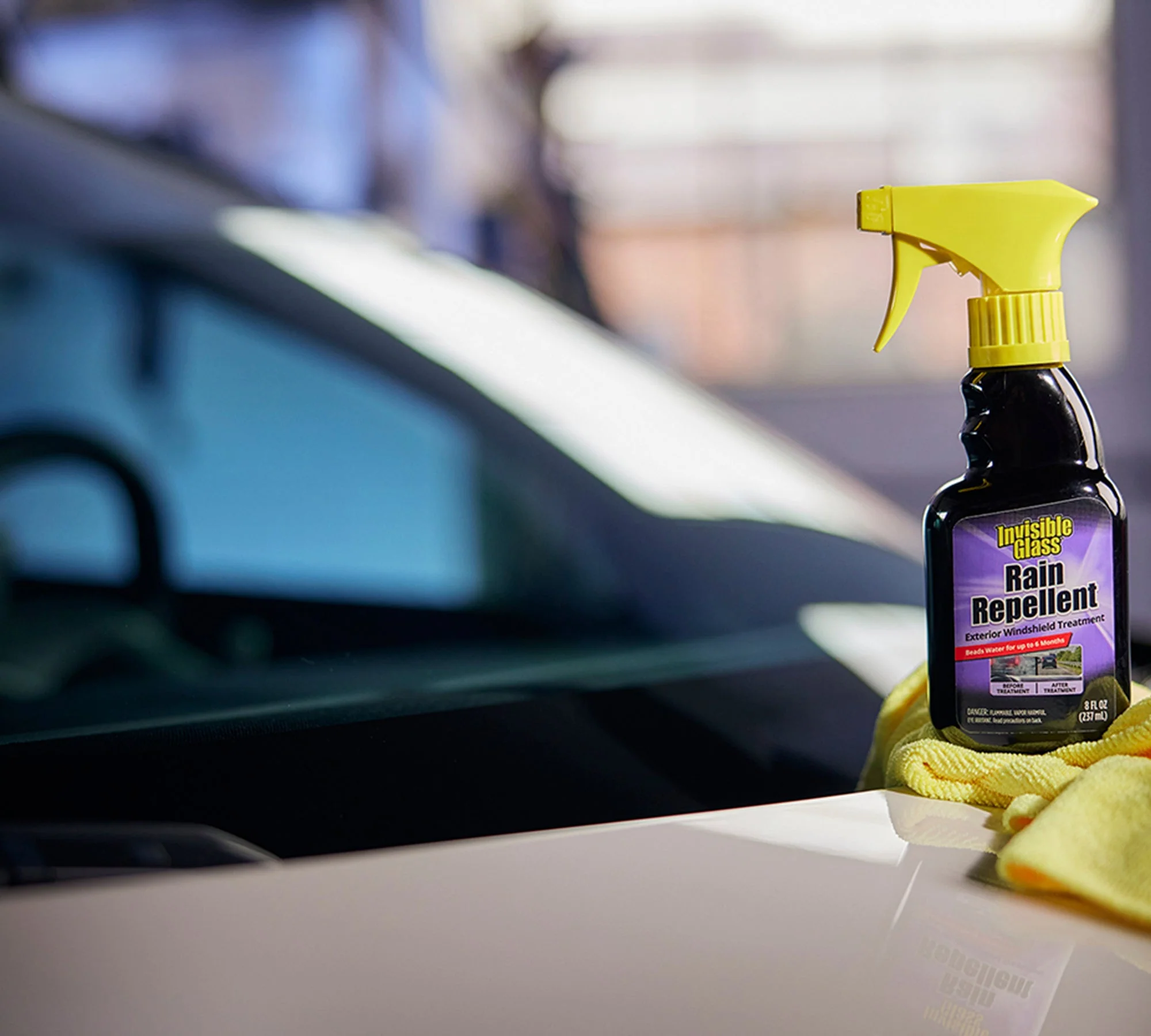 Apply Rain Repellent Treatments to the Exterior Glass