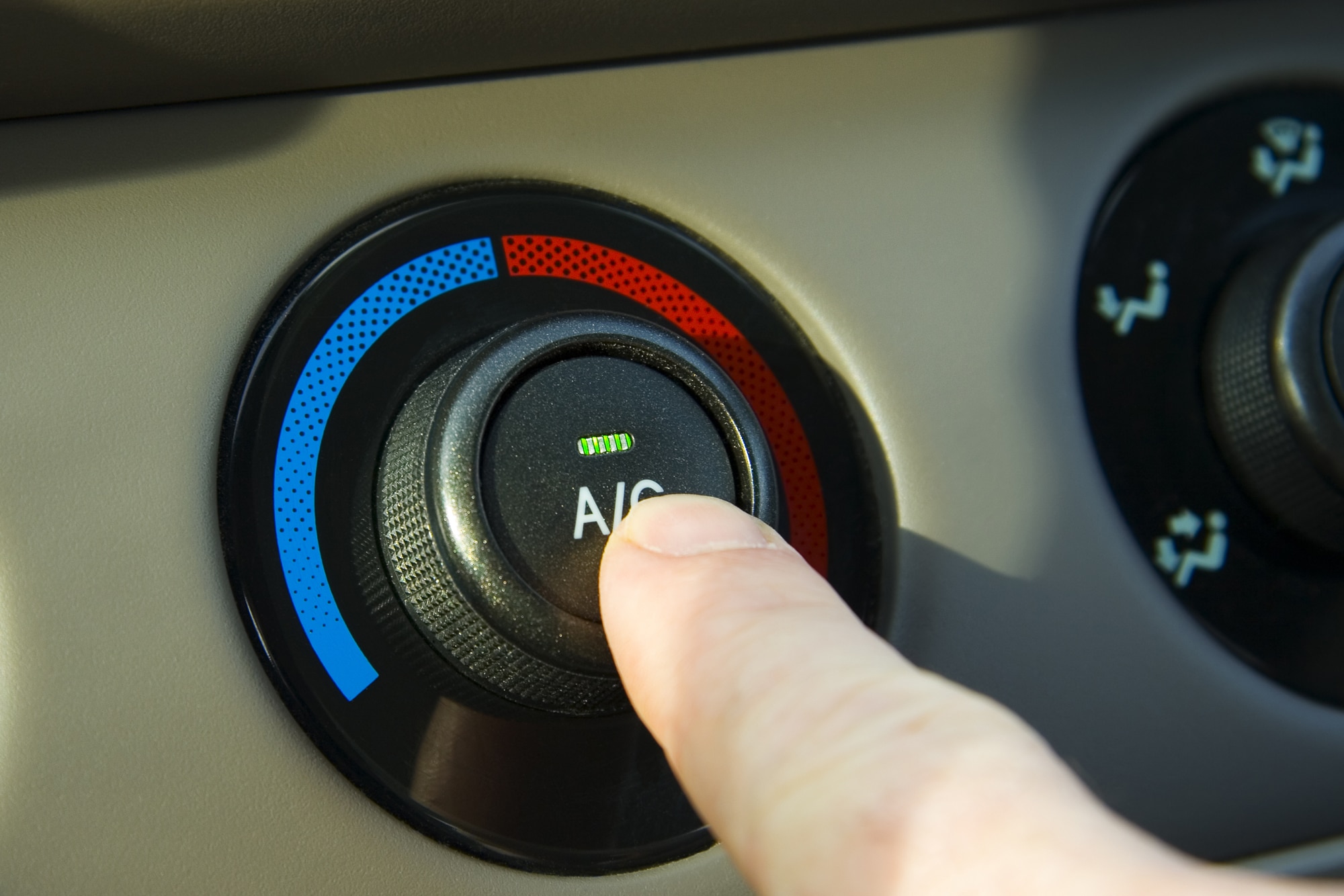 Car air conditioning system control knob