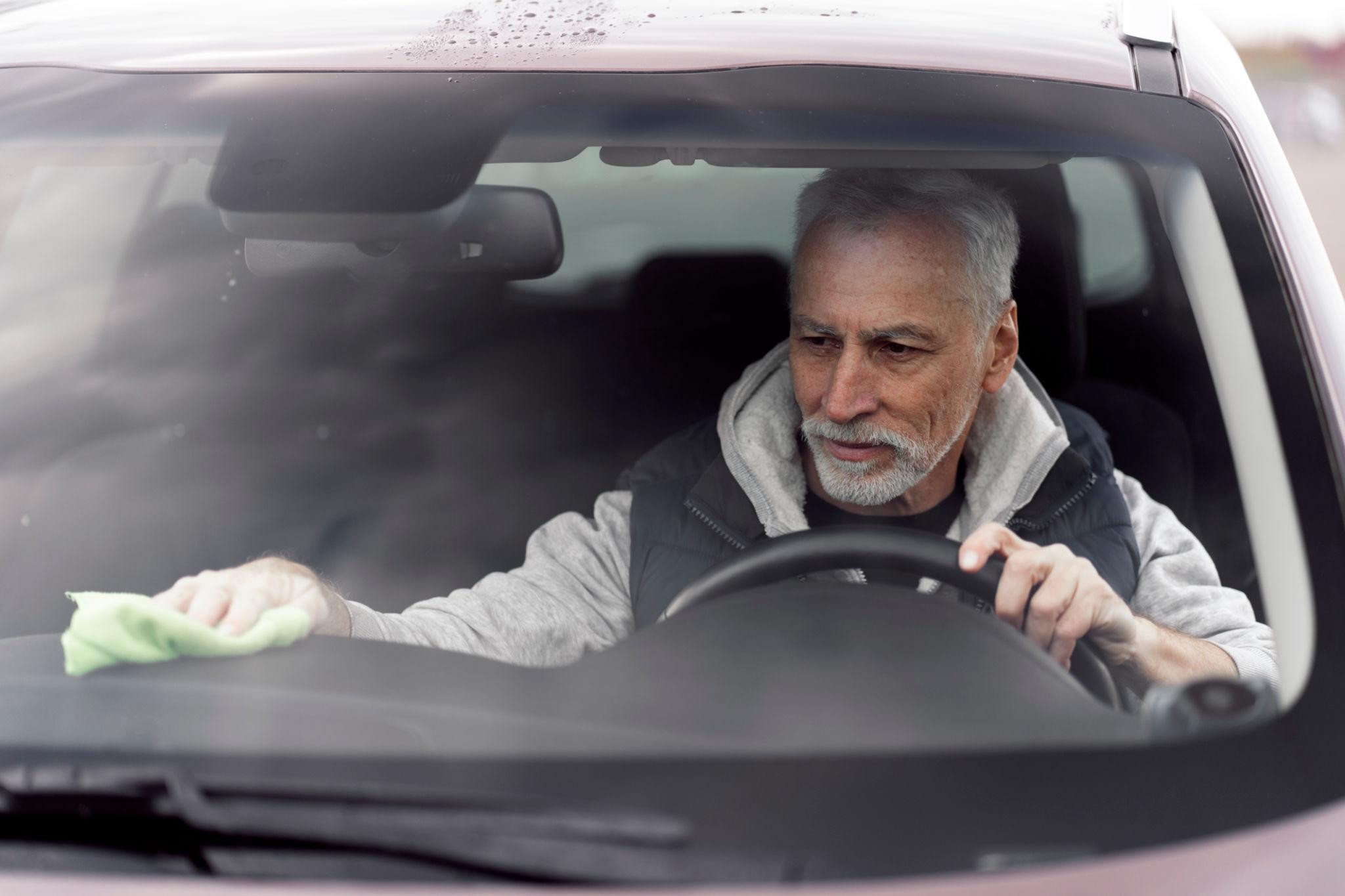 Clean the Interior Windshield Surface Regularly