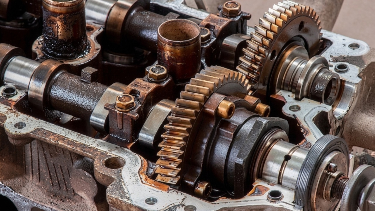 Damaged Camshaft Phasers Damaged Camshaft Phasers