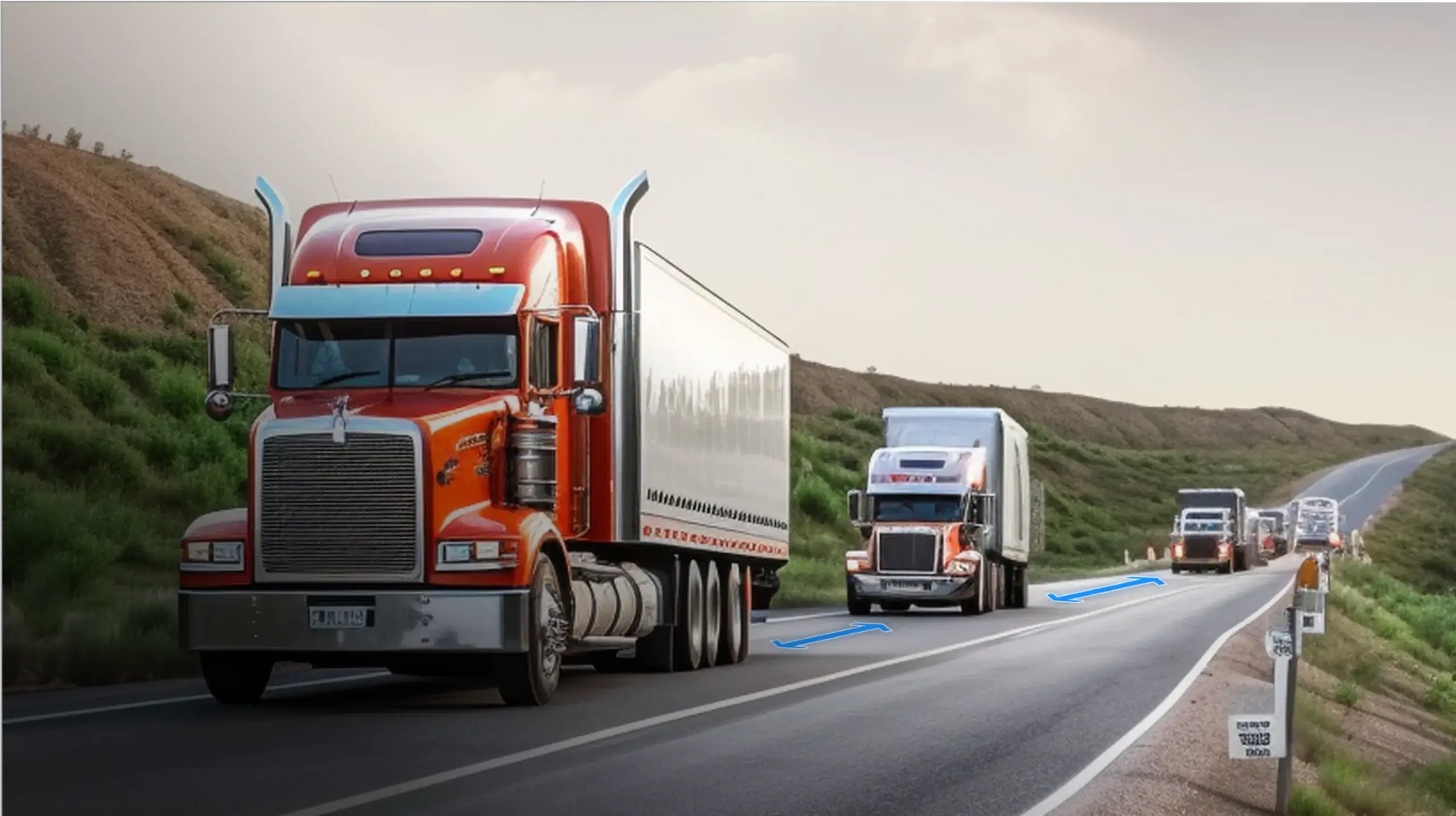 Large Freightliner semi truck