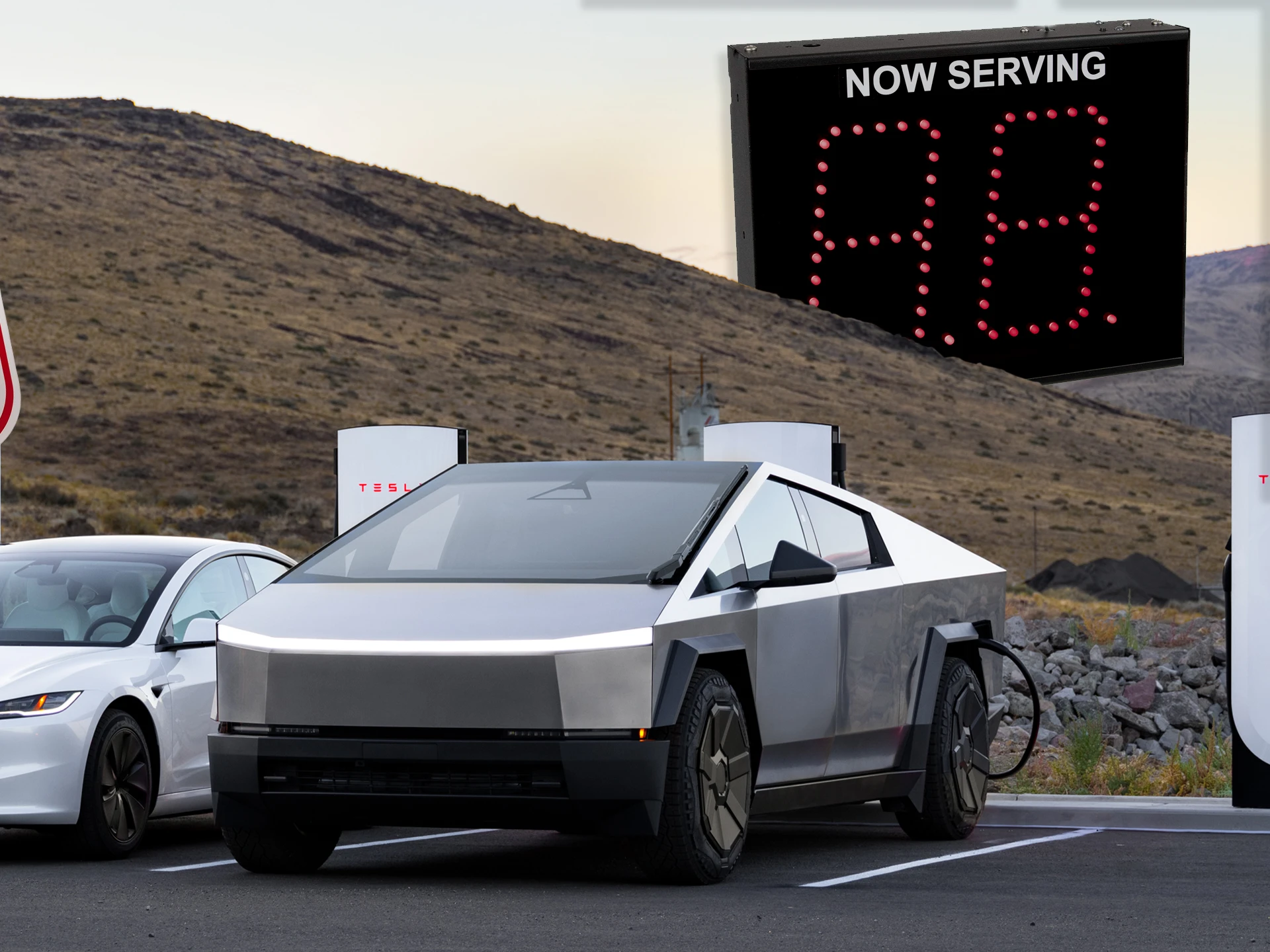 2024 Tesla Cybertruck in stainless steel
