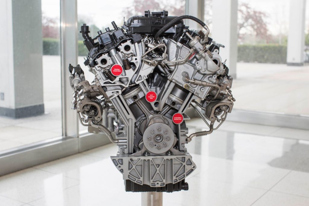 3.5 liter EcoBoost engine close up 1024x682 3.5 liter EcoBoost engine close up 1024x682