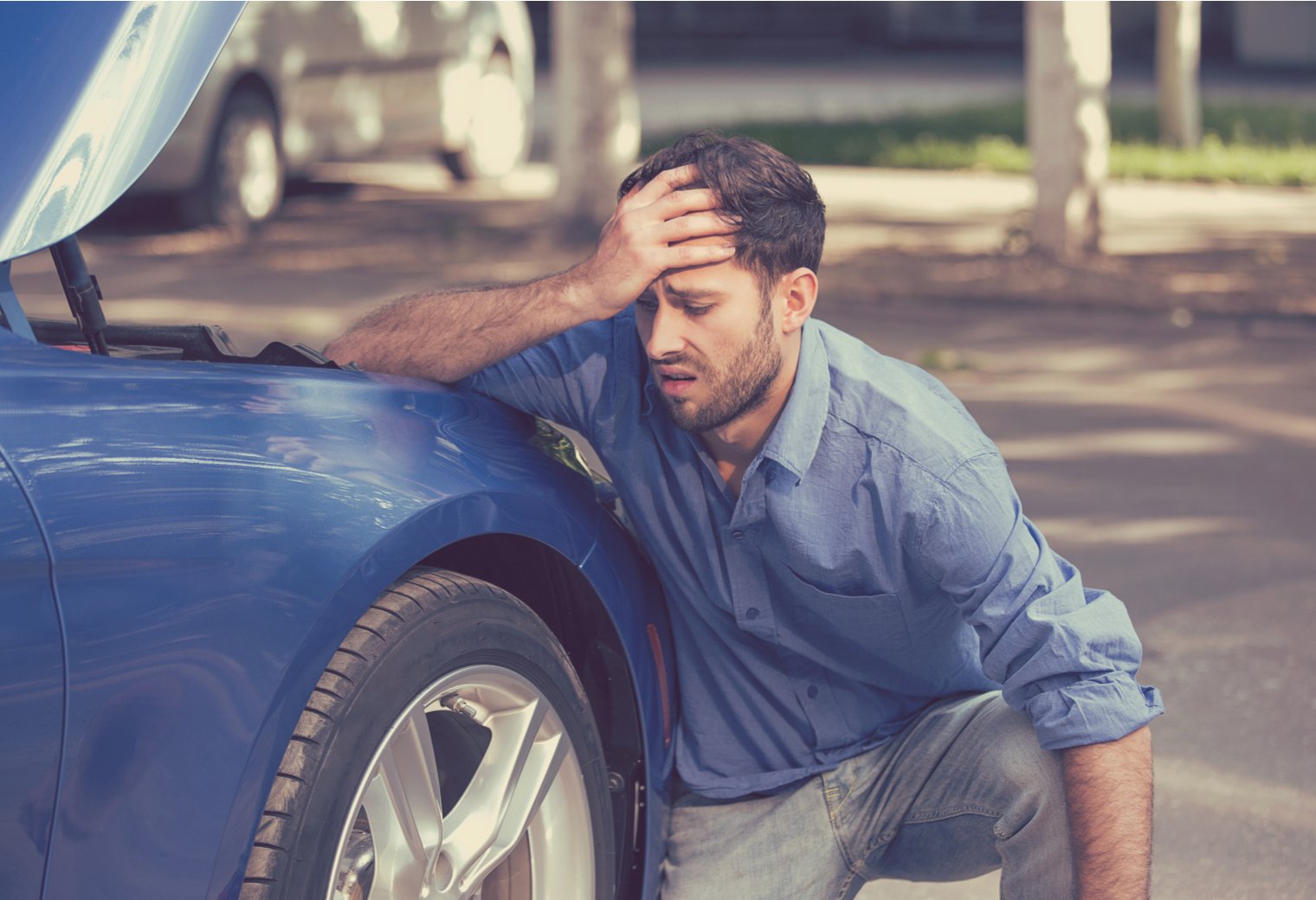 A broken down vehicle
