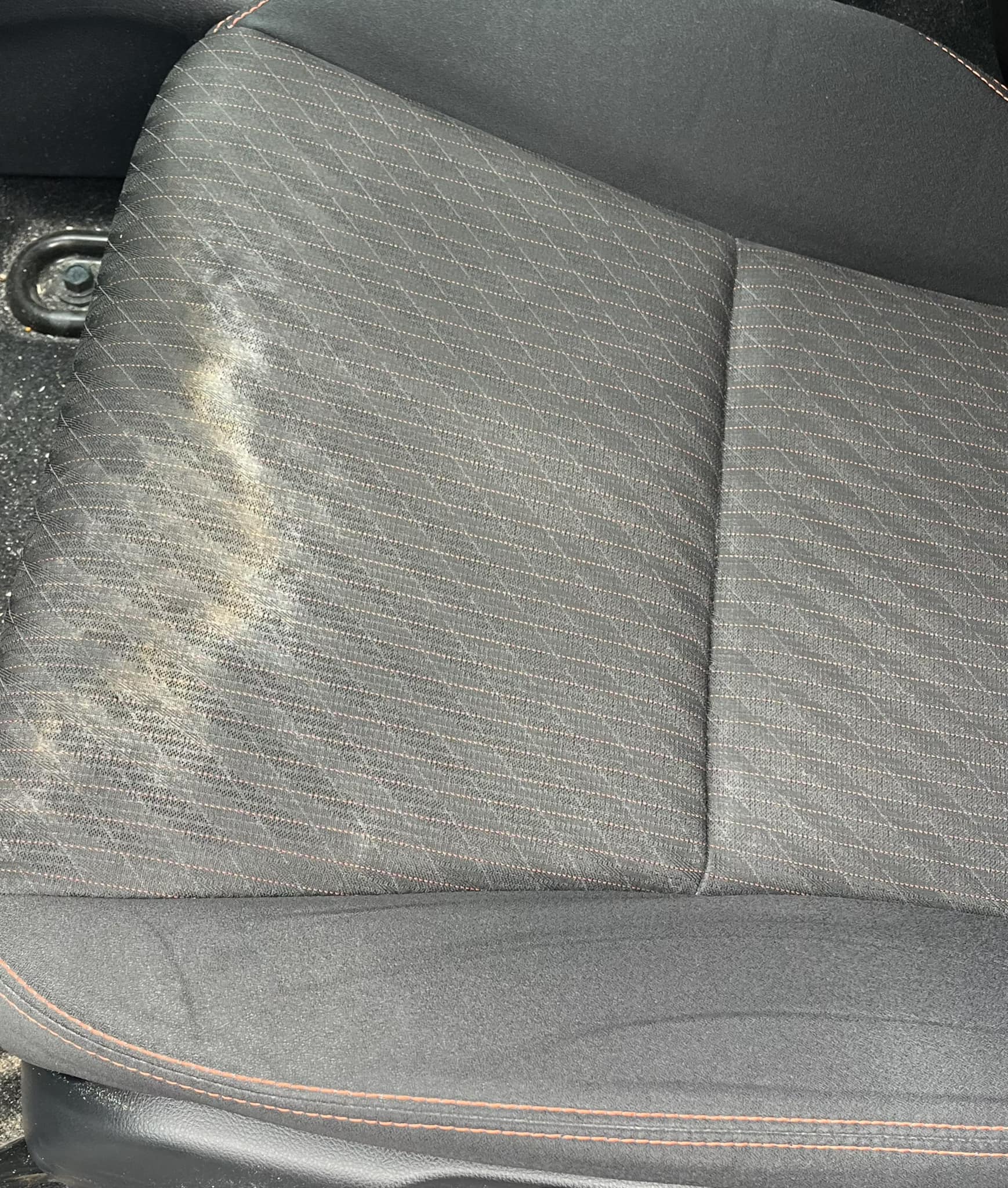 Burn marks on car seat