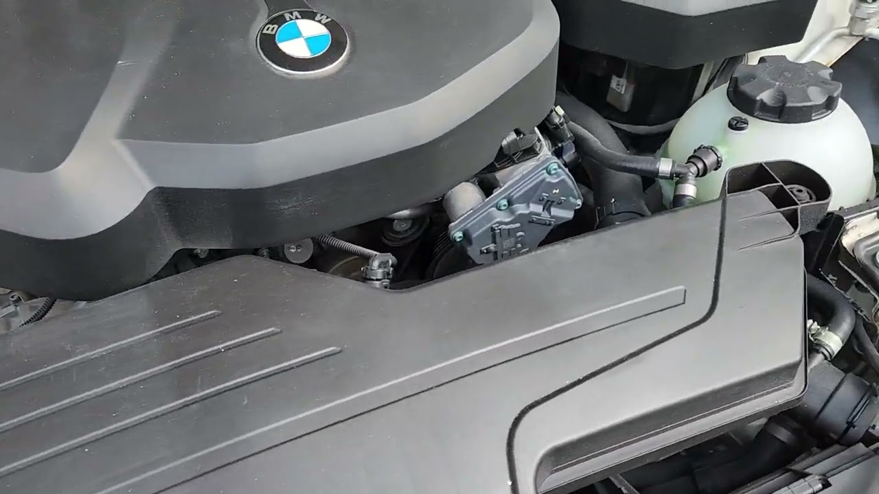 Engine bay of a BMW