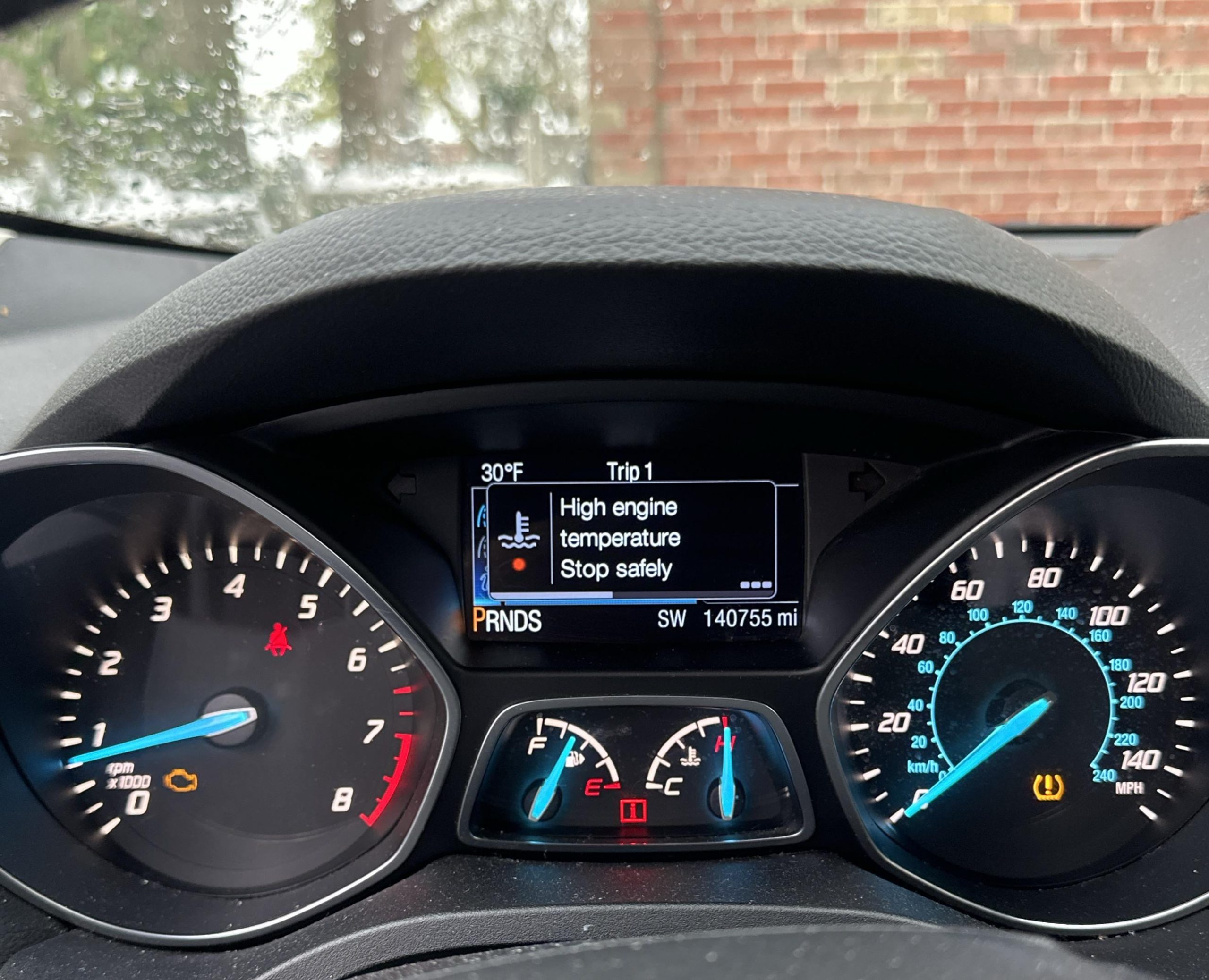 High engine temperature alert