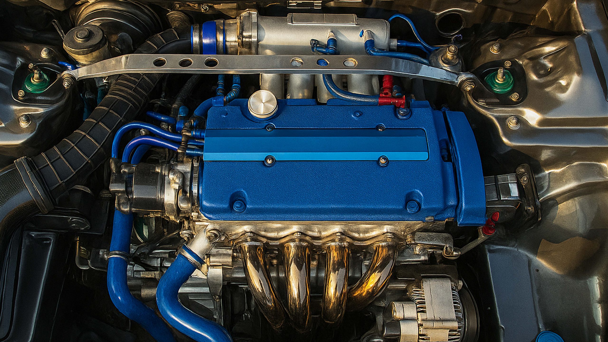 Highly modified Honda engine