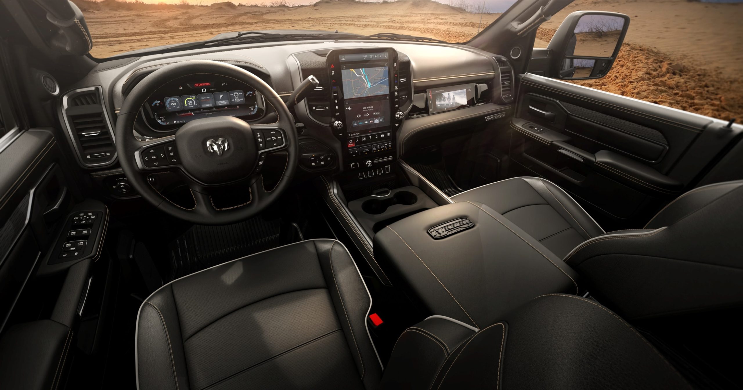 Interior of Ram 2500 Heavy Duty truck Interior of Ram 2500 Heavy Duty truck